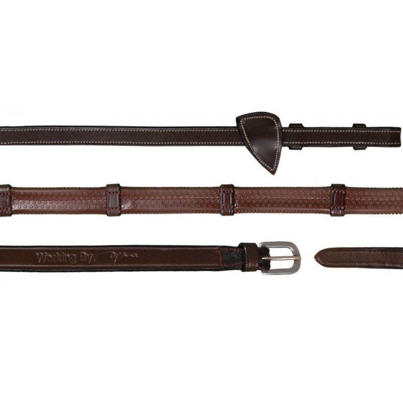 Dy'on Rubber Reins-Leather Loops