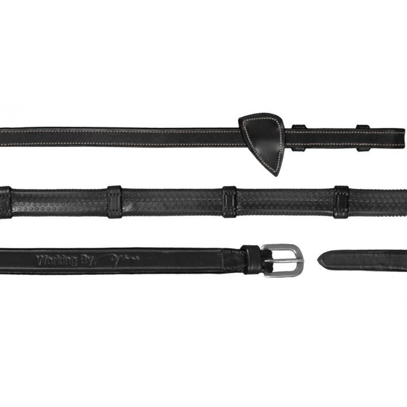 Dy'on Rubber Reins-Leather Loops
