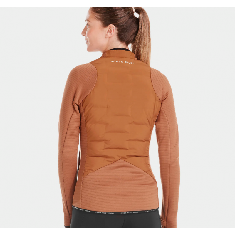 Horse Pilot Storm Jacket Woman Black Gold Brown